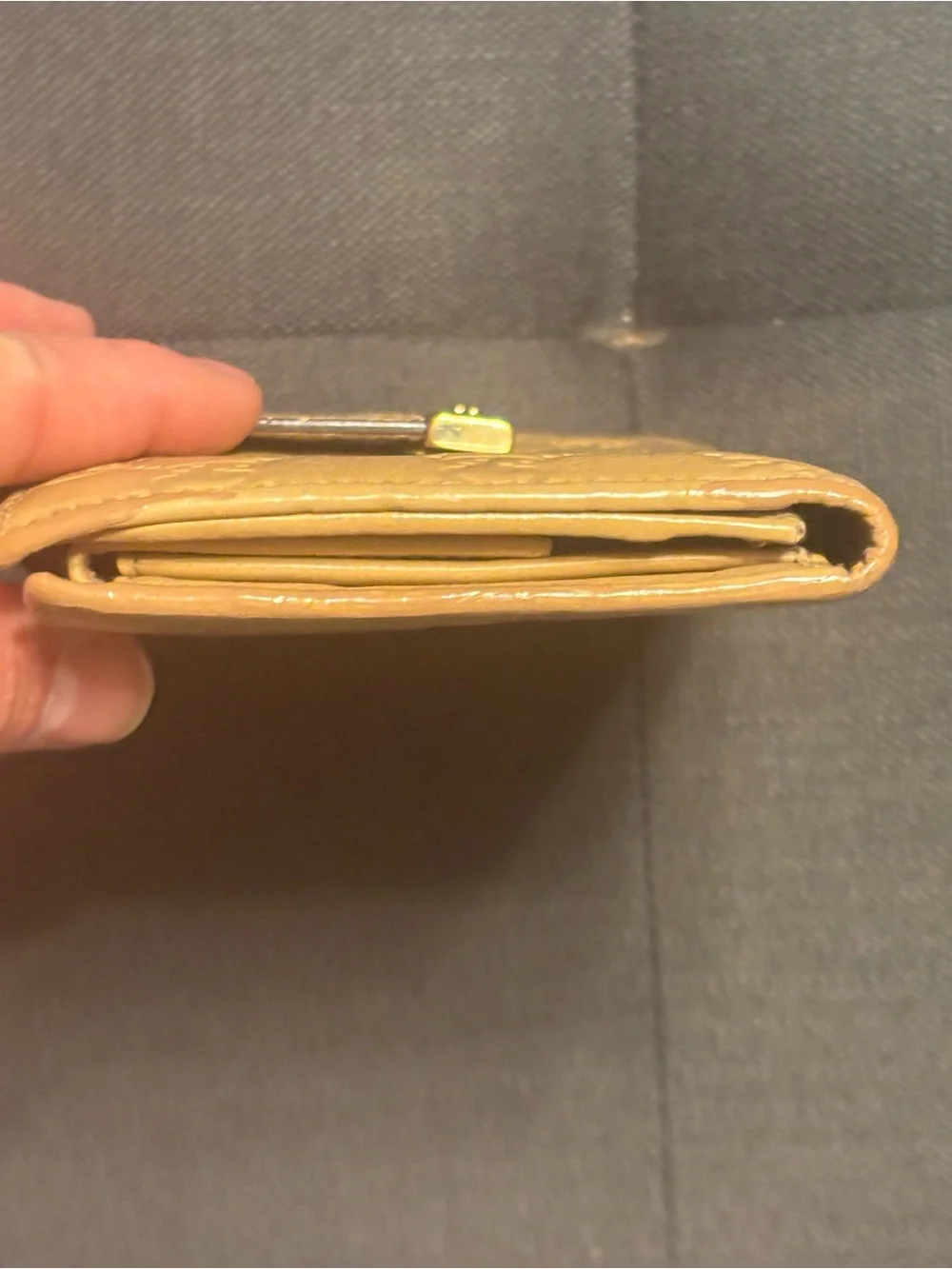 Gucci Guccissima metal bar continental long wallet retail $700.00